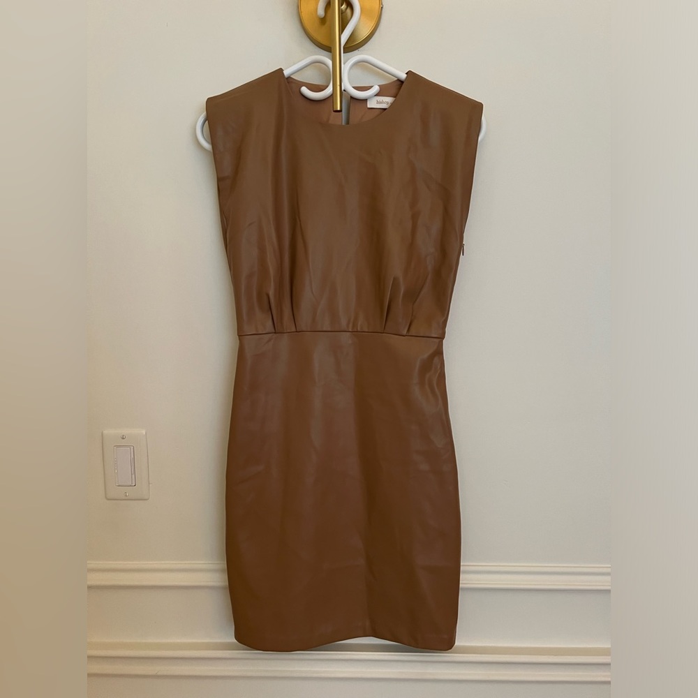 Bishop + Young Vegan Leather Shift Dress.